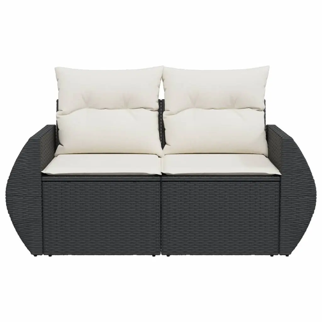2-Seater Garden Sofa Outdoor Lounger Patio Seating Black