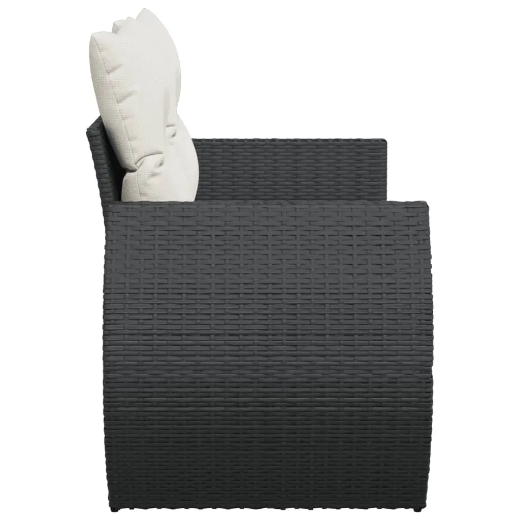 2-Seater Garden Sofa Outdoor Lounger Patio Seating Black