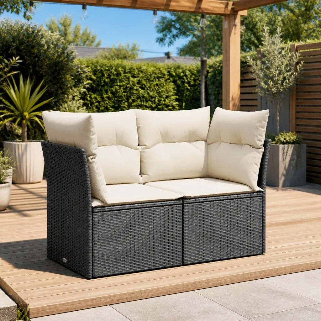 2-Seater Garden Sofa with Storage