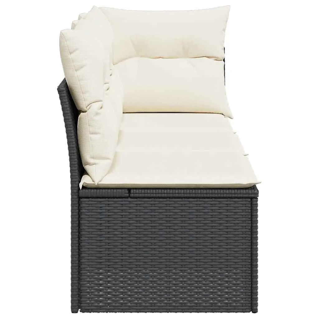 3-Seater Outdoor Garden Sofa for Patio Black