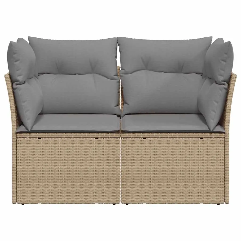 2-Seater Outdoor Sofa with Cushions