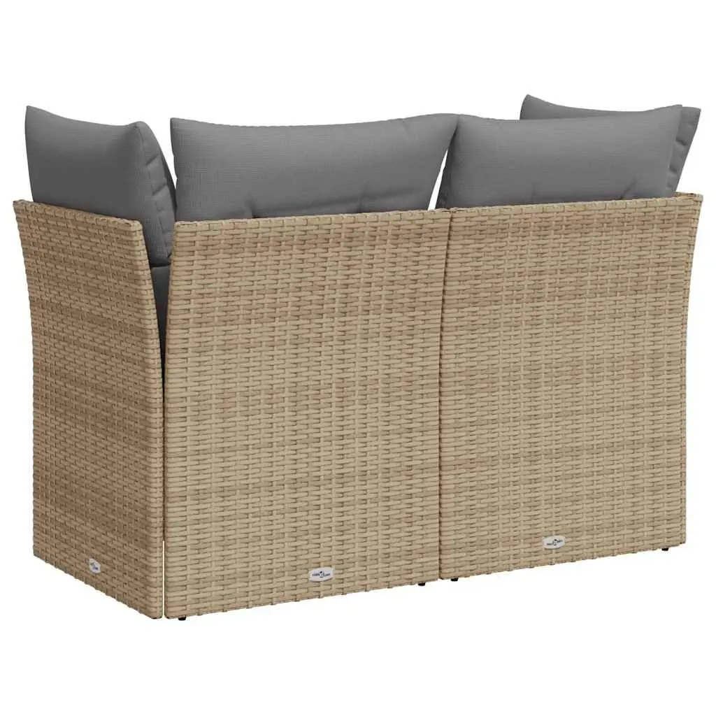 2-Seater Outdoor Sofa with Cushions