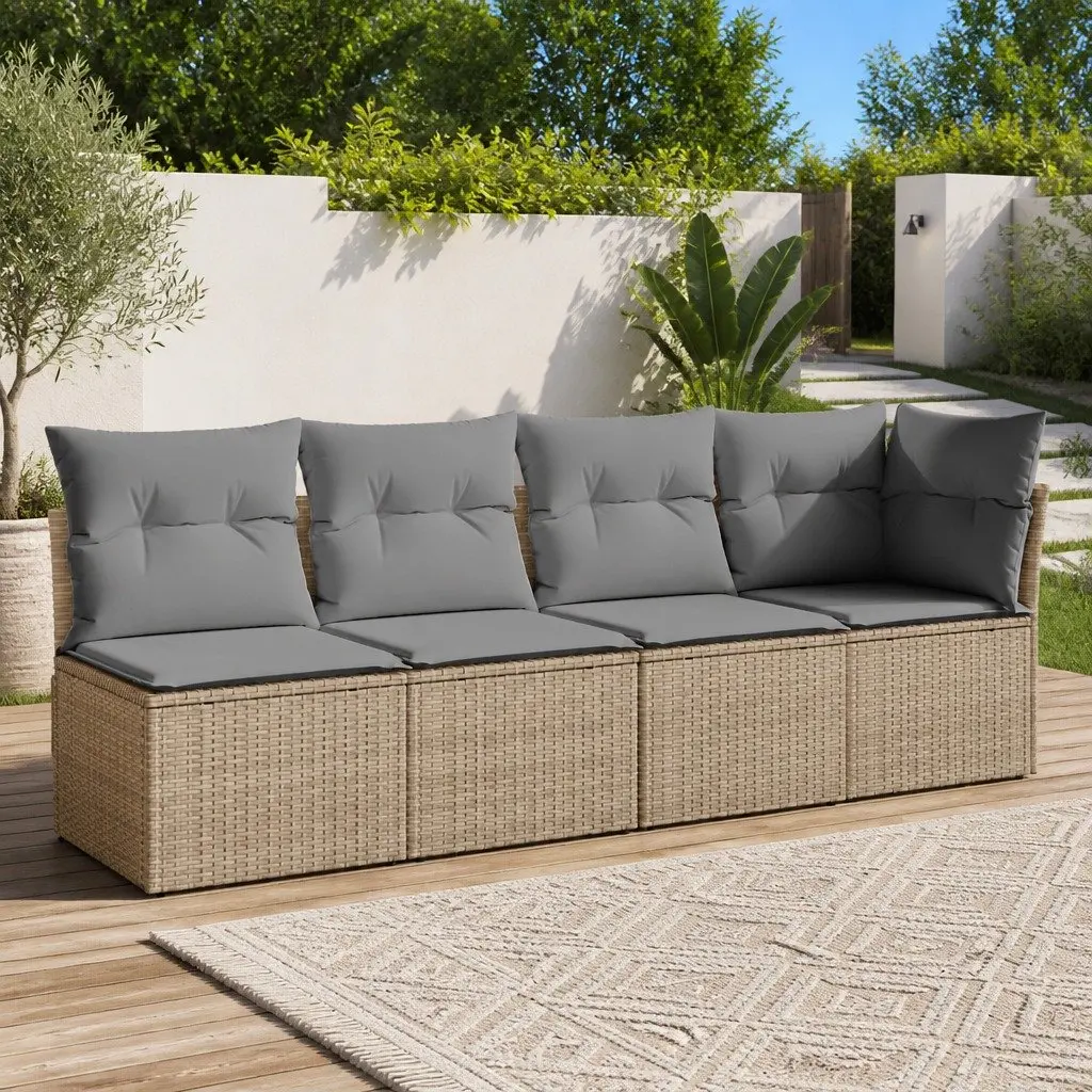 4-Seater Outdoor Sofa with Cushions
