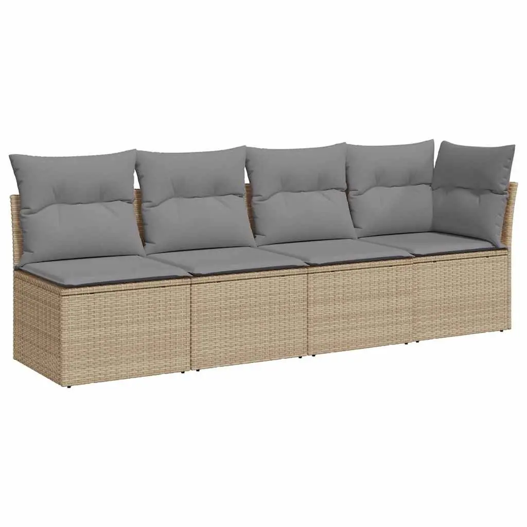 4-Seater Outdoor Sofa with Cushions