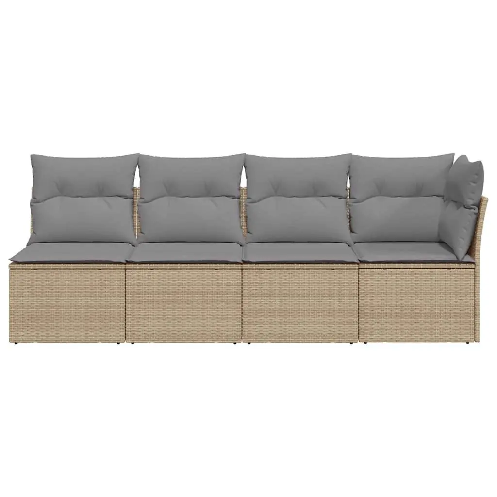 4-Seater Outdoor Sofa with Cushions