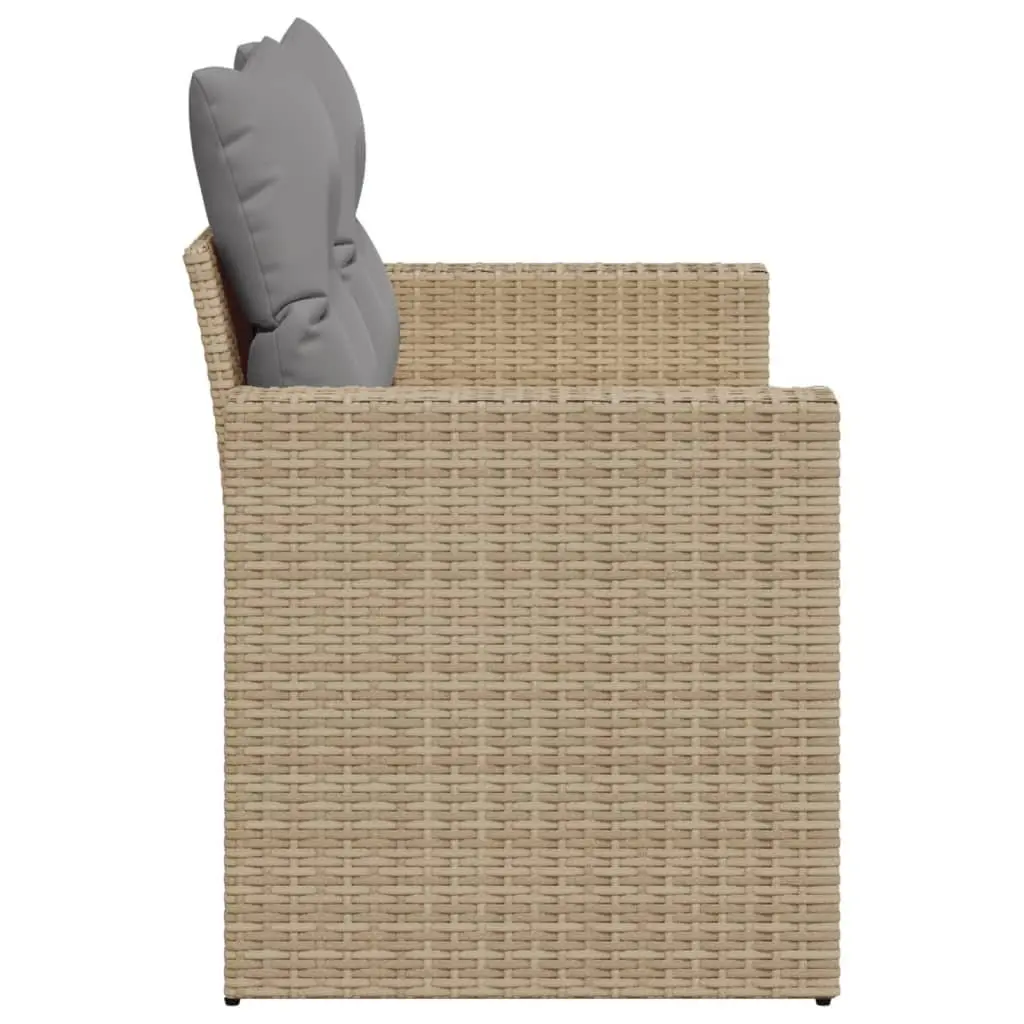 2-Seater Garden Sofa for Outdoor Patio Beige
