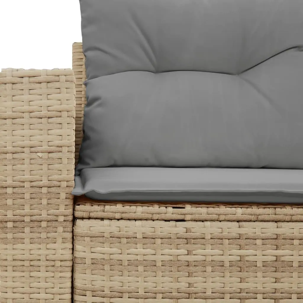 2-Seater Garden Sofa for Outdoor Patio Beige