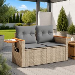 Specifications of 2-Seater Garden Sofa with Cushions