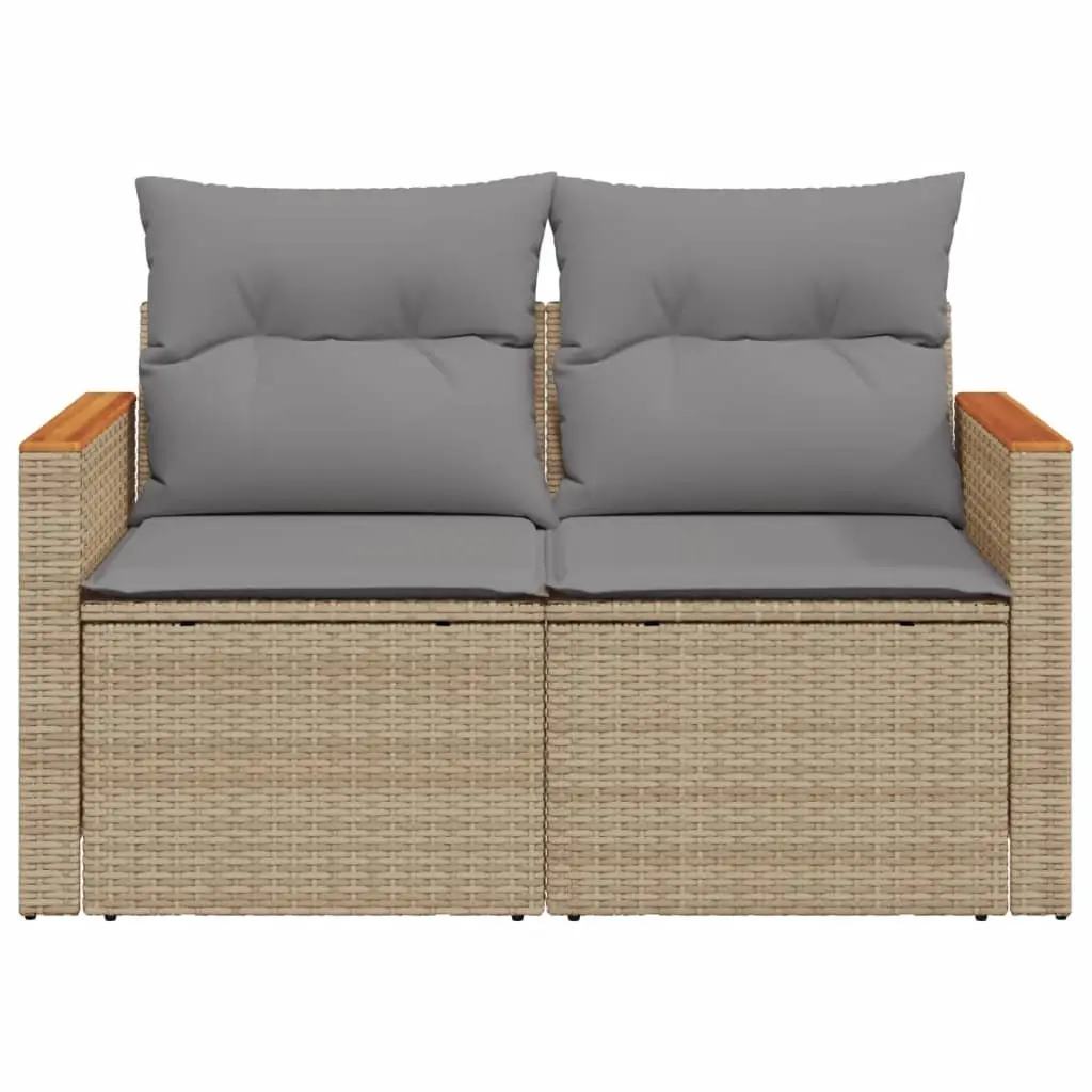 2-Seater Garden Sofa with Cushions
