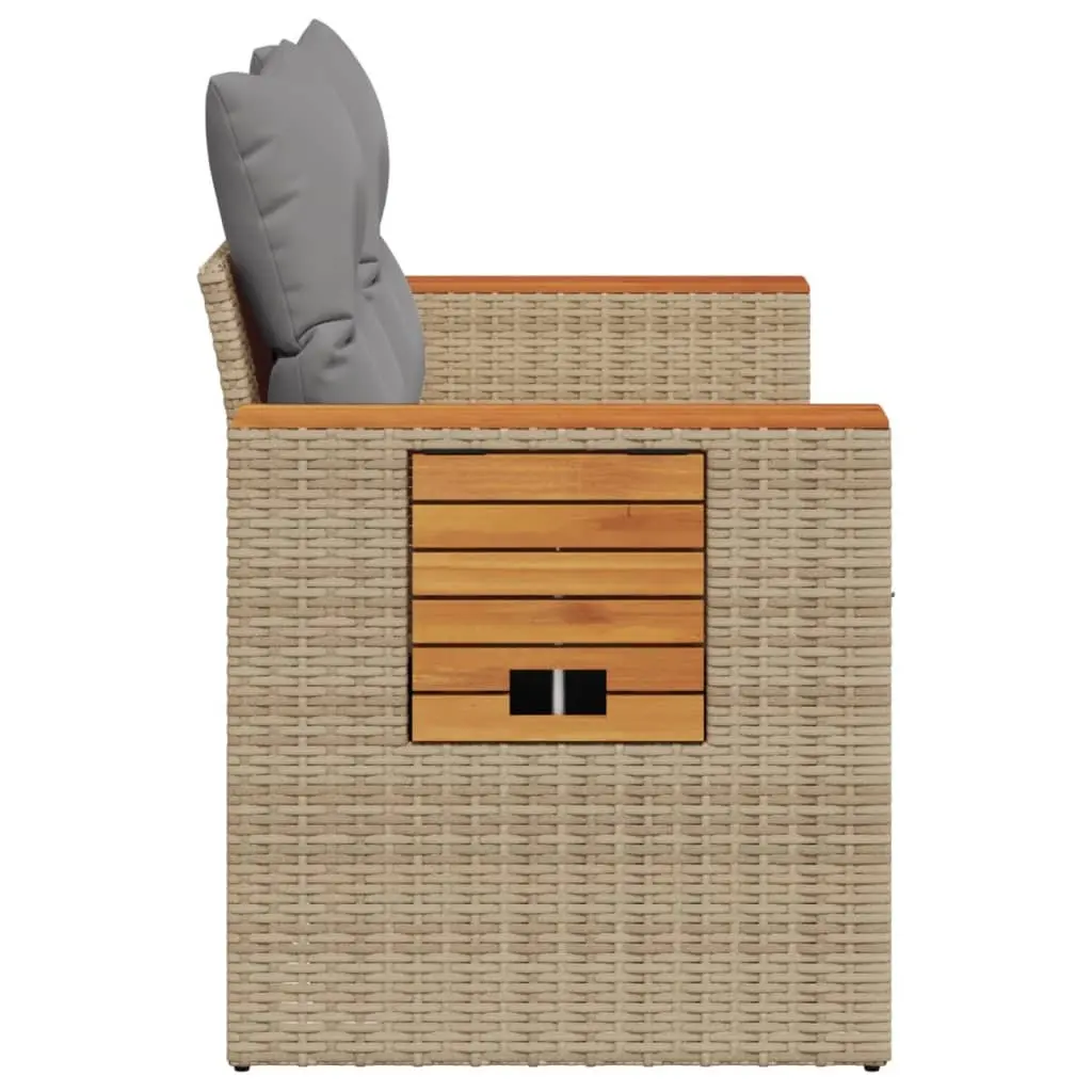 2-Seater Garden Sofa with Cushions