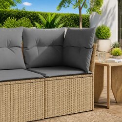 Outdoor Garden Chair Armless PE Rattan Dimensions & Specs