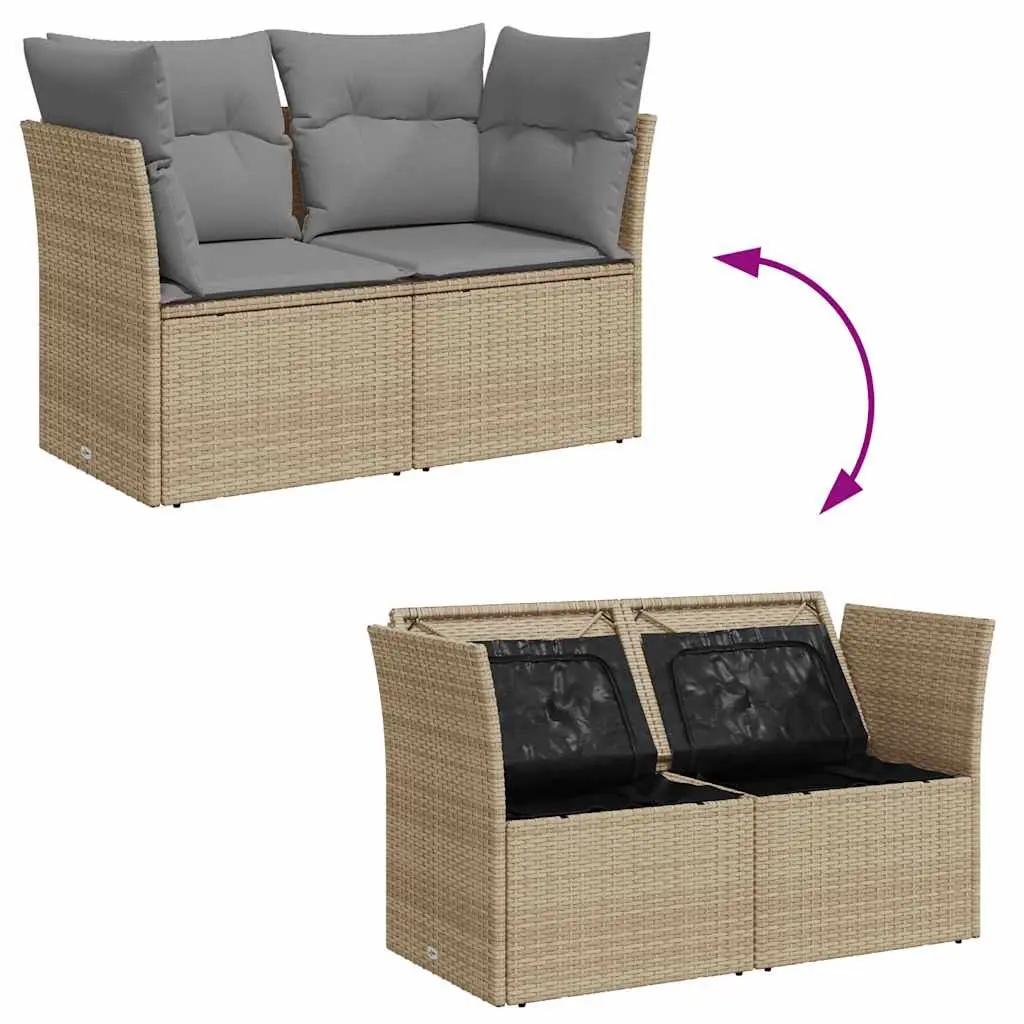 2-Seater Garden Sofa with Storage
