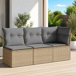 Specifications for 3-Seater Garden Sofa with Cushions