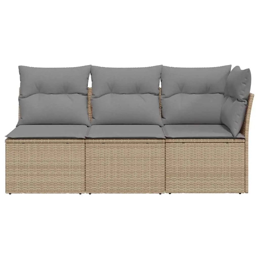 3-Seater Garden Sofa with Cushions