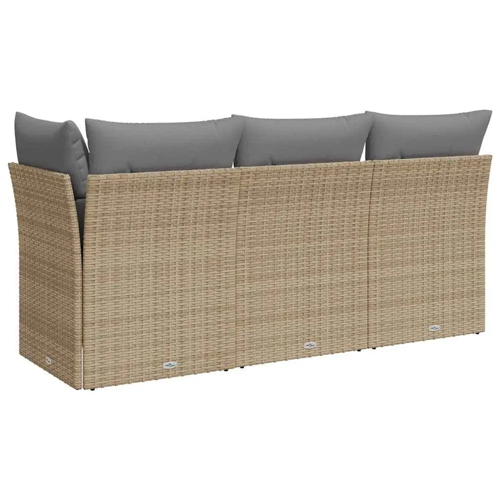 3-Seater Garden Sofa with Cushions