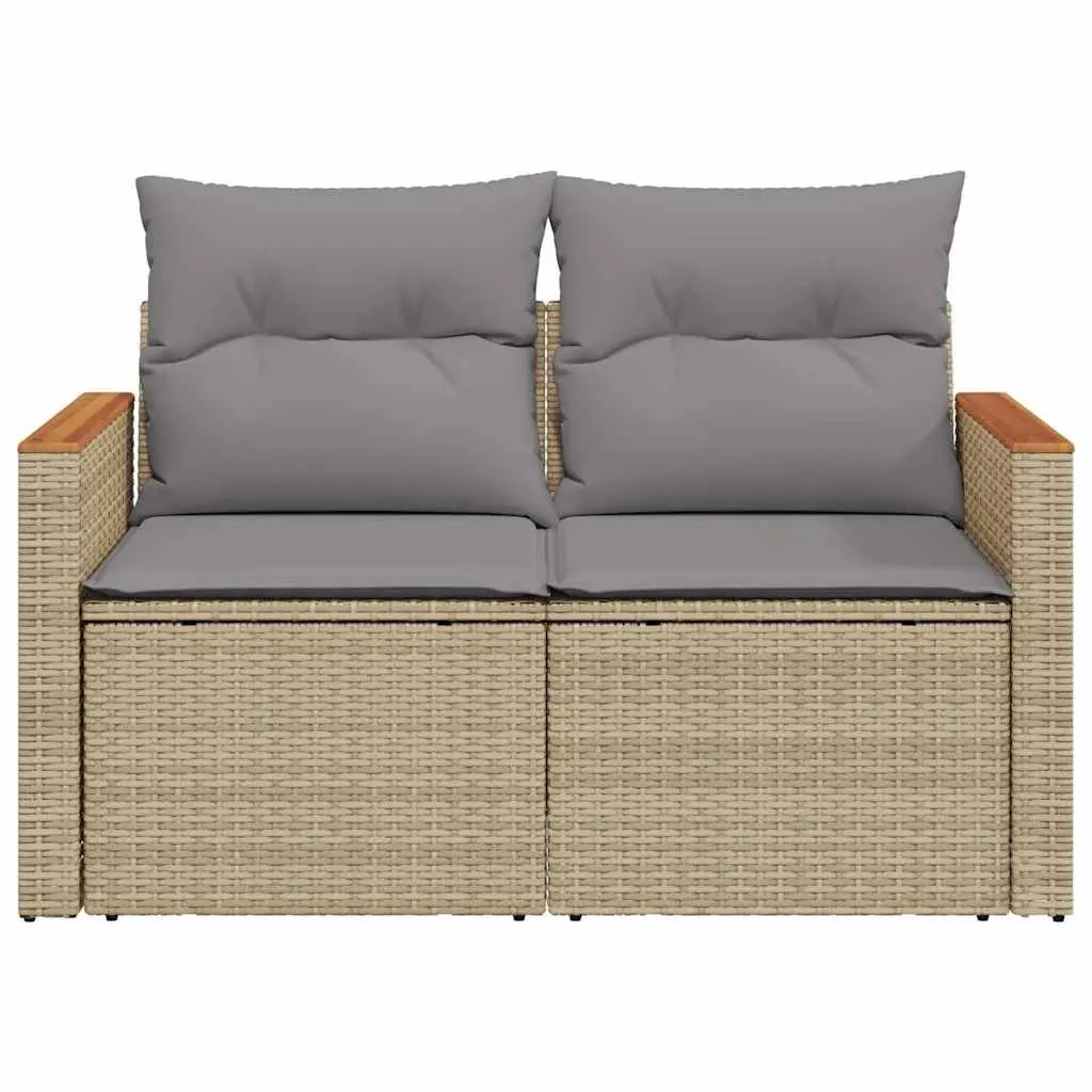 2-Seater Garden Sofa Outdoor Patio Furniture Beige