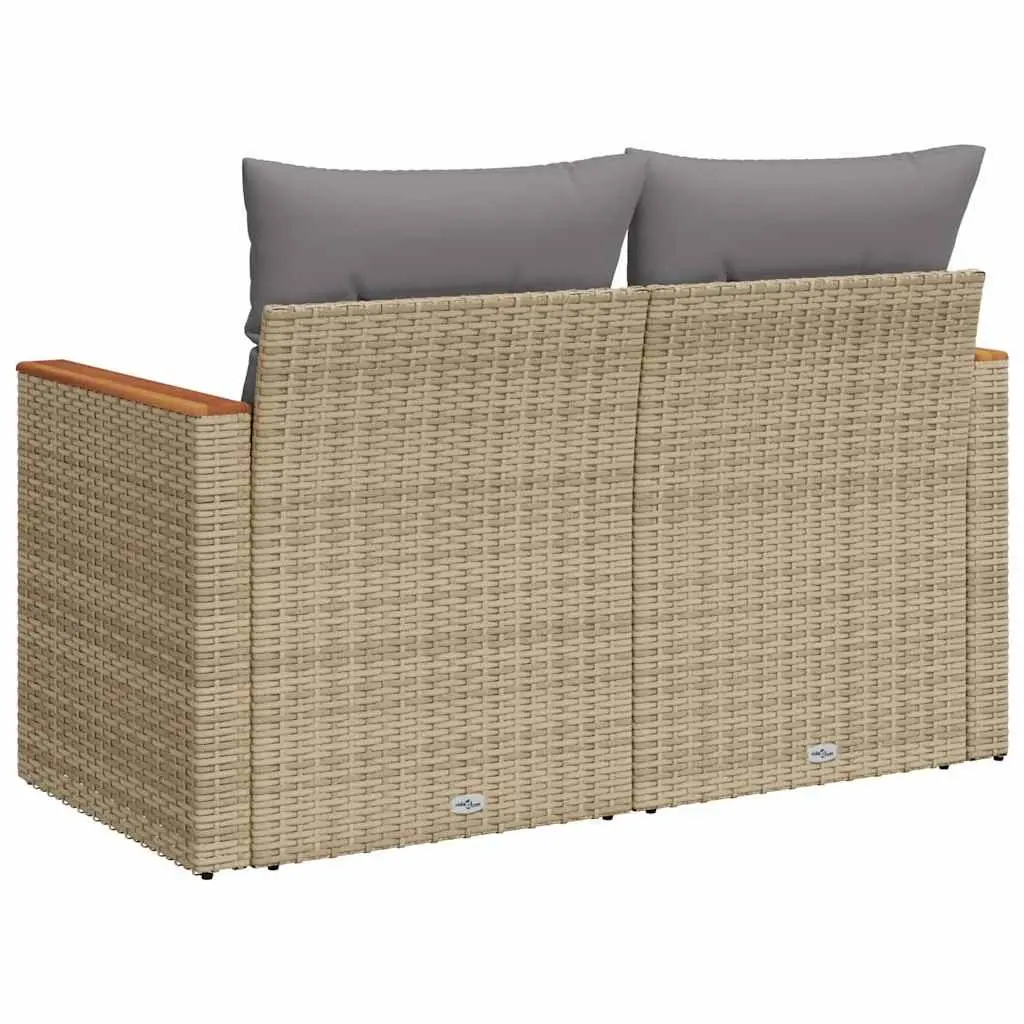 2-Seater Garden Sofa Outdoor Patio Furniture Beige