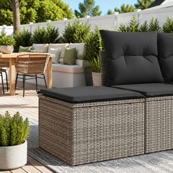 Garden Stool Dimensions: 55x55x37cm with Cushion and Storage