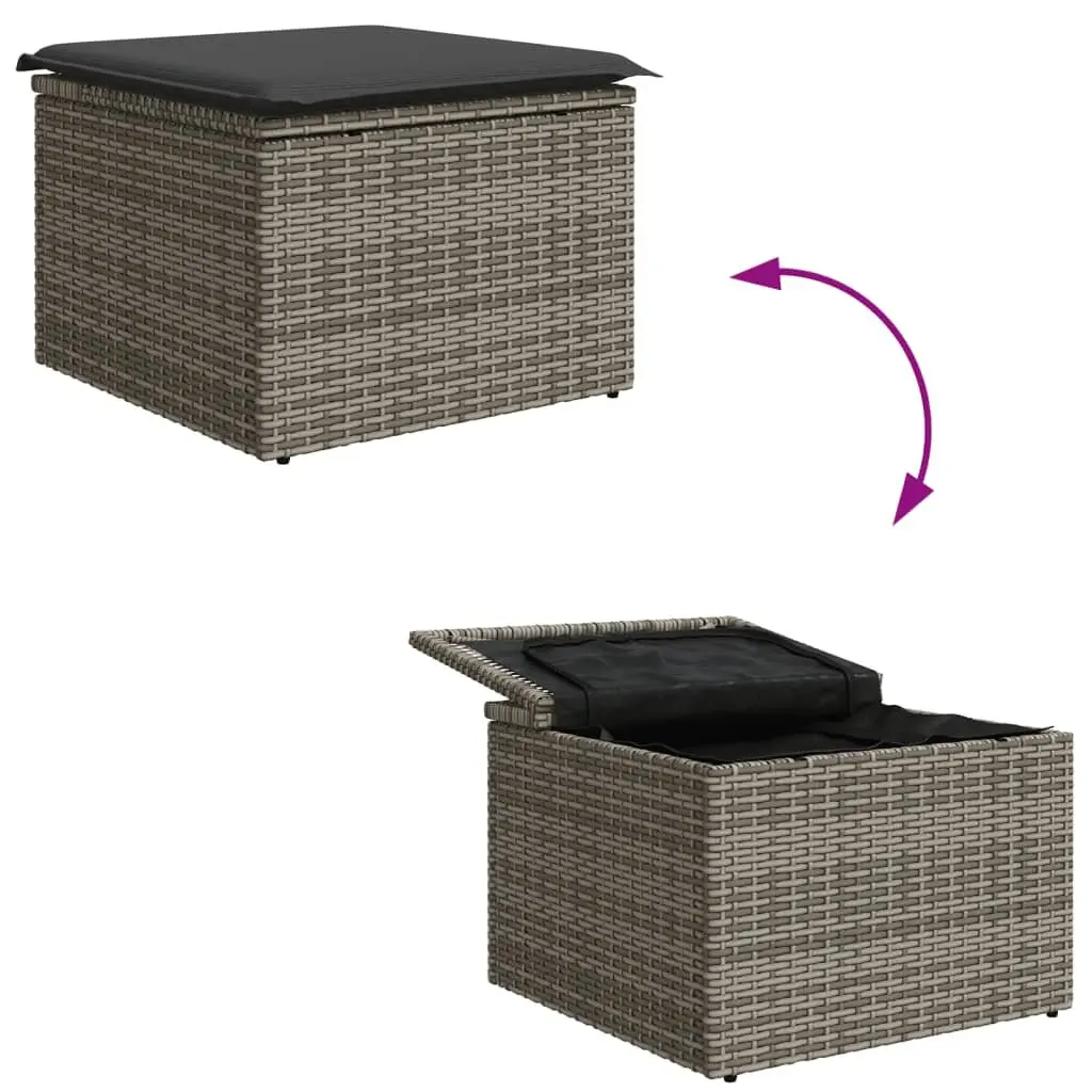 Garden Stool Outdoor Use Grey 55x55x37cm