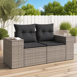 Grey 2-Seater Garden Sofa – Durable and Comfortable