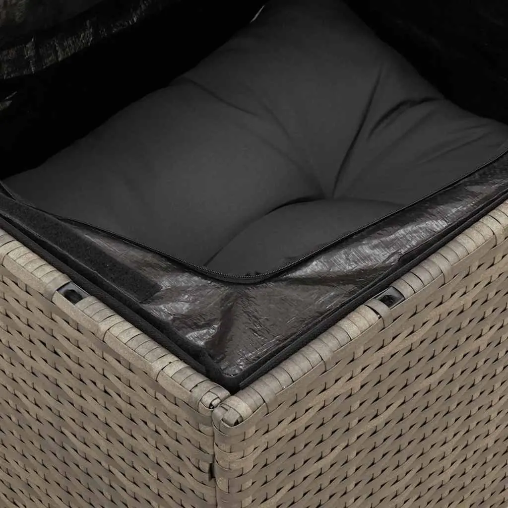 Garden Corner Sofa for Outdoor Use Grey Poly Rattan Modular Seating