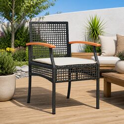 Specifications for Black PE Rattan Outdoor Garden Chairs Set