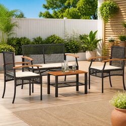 4 Piece Outdoor Garden Lounge Set - Specs and Features