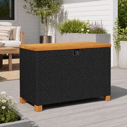 Garden Storage Box Black 80L x 40W x 48H cm