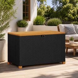 Specifications of Black Garden Storage Box with Bench