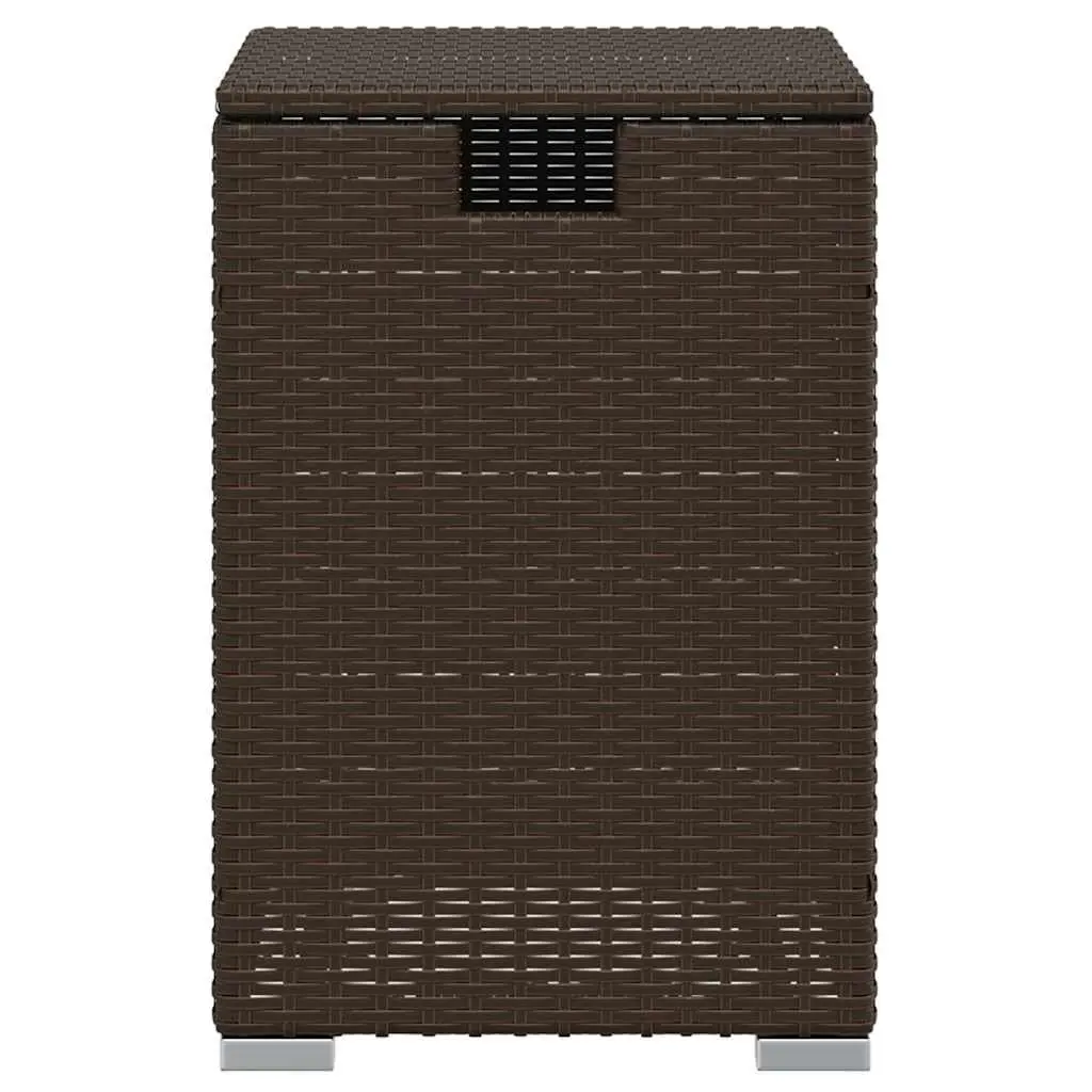 Propane Tank Cover Table Outdoor Brown 40x40x60cm Poly Rattan