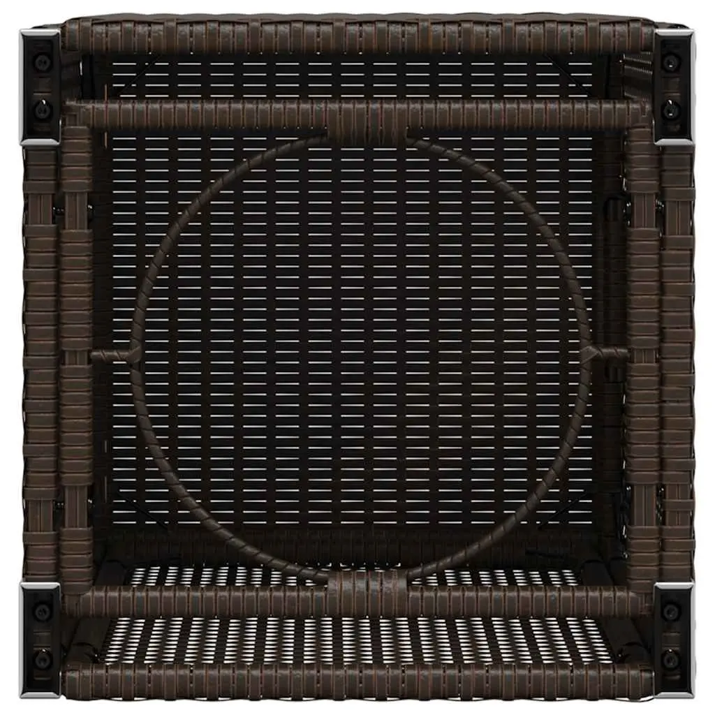 Propane Tank Cover Table Outdoor Brown 40x40x60cm Poly Rattan