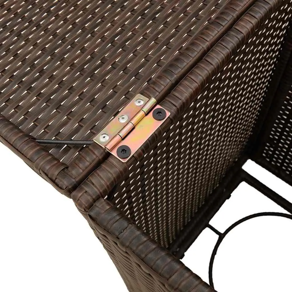 Propane Tank Cover Table Outdoor Brown 40x40x60cm Poly Rattan