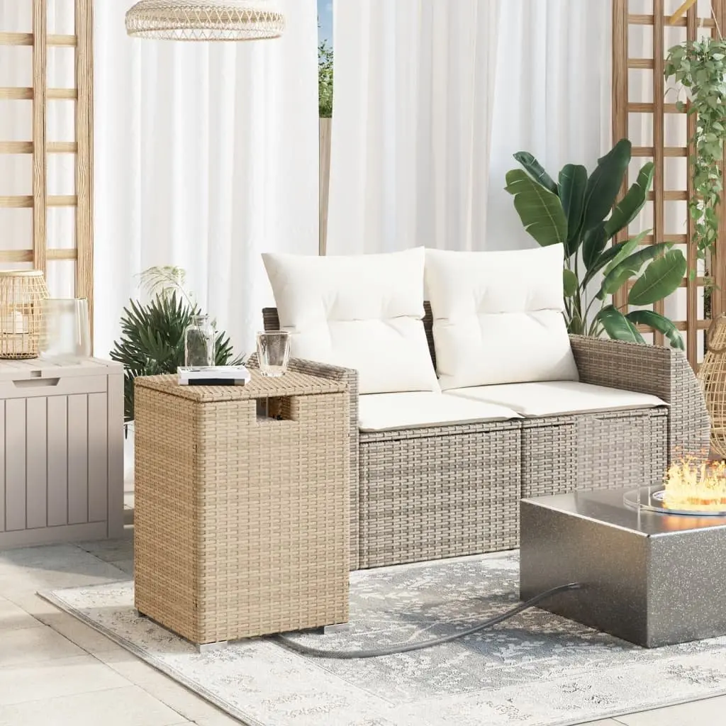 Beige Propane Tank Cover Side Table
