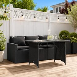 2 Piece Black Outdoor Dining Set: Specs & Features