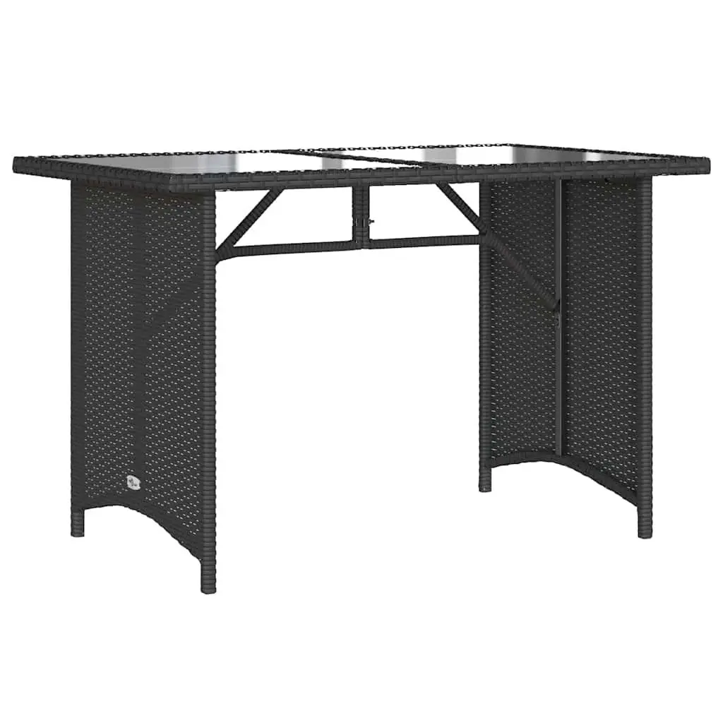 Outdoor Dining Set Garden Use 2 Piece Black Poly Rattan Table Chairs