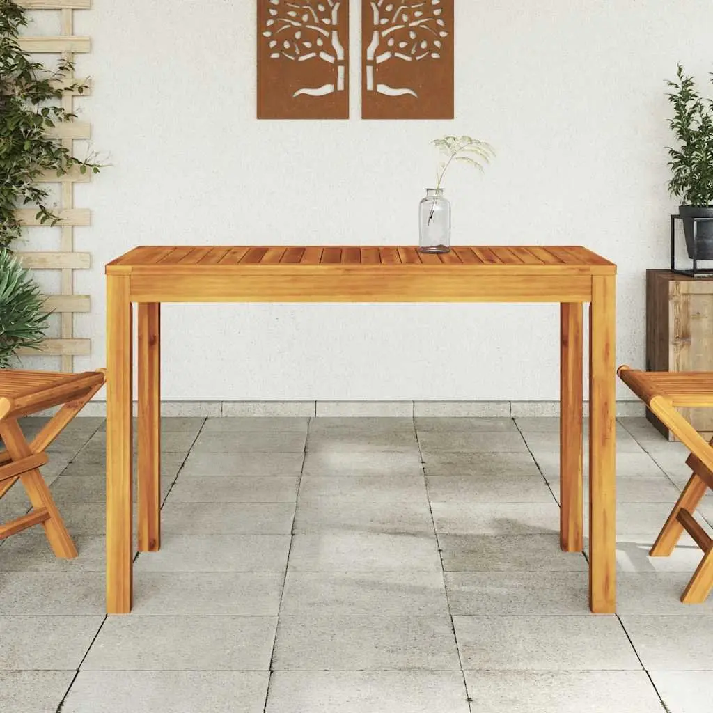Acacia Wood Garden Dining Table 110x55x75cm Outdoor Patio Furniture Brown