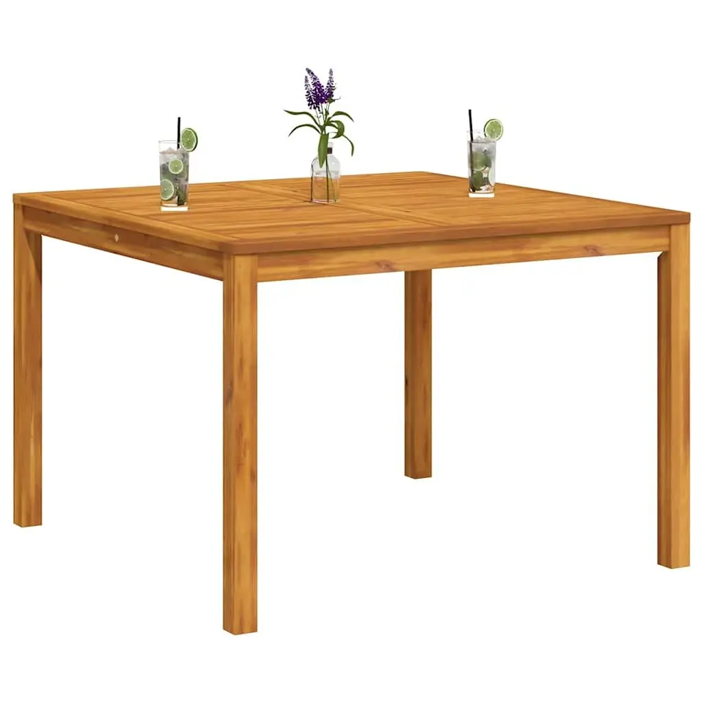 Garden Dining Table 110x110x75cm Outdoor Patio Acacia Wood Square Furniture