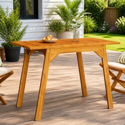 Outdoor Dining Table Specifications: 110x56x75cm Solid Wood