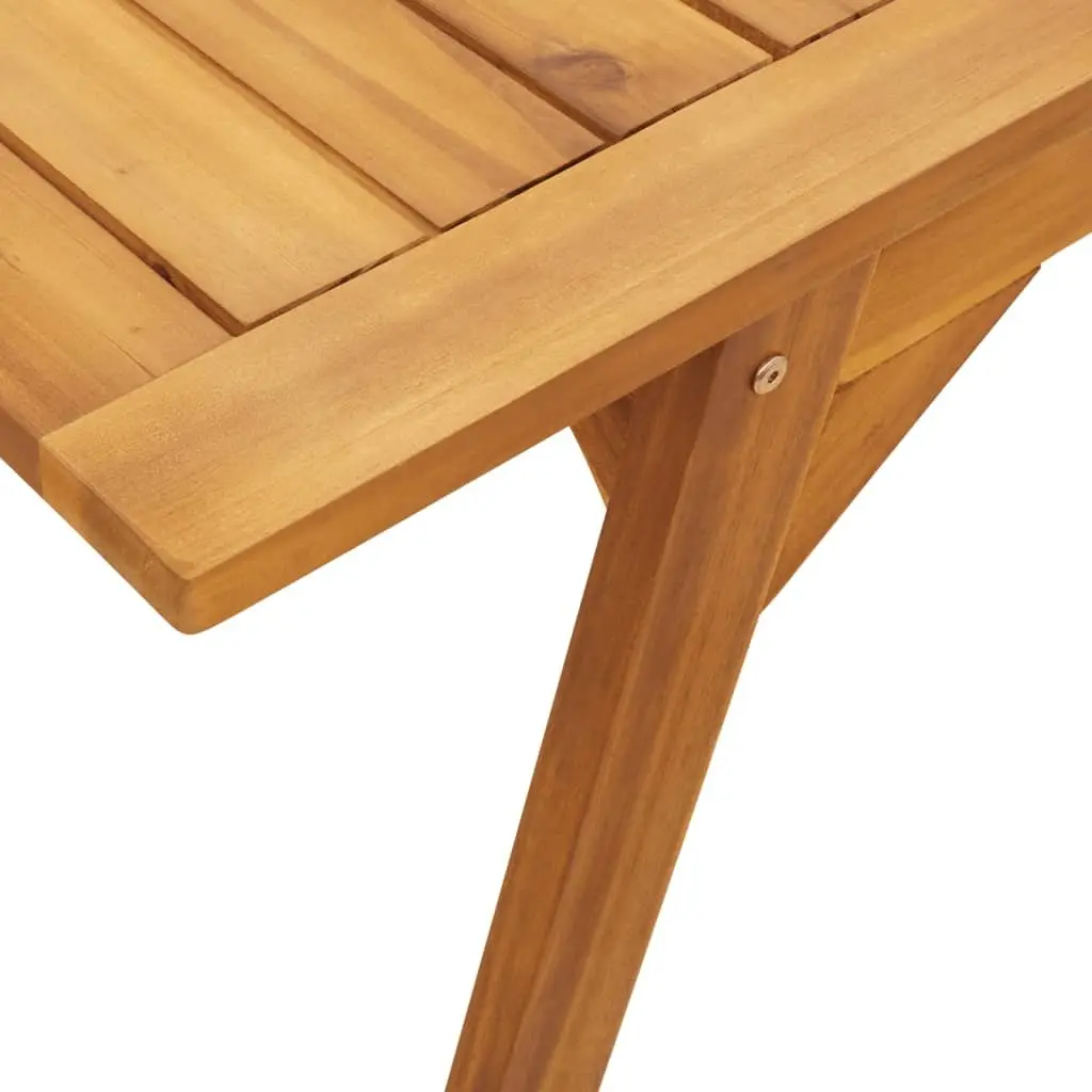Outdoor Dining Table 110x56x75cm Garden Patio Furniture Solid Wood Acacia Brown