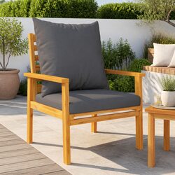Outdoor Sofa Chairs: Solid Wood and Thick Cushions