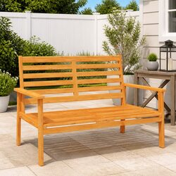 120cm Garden Sofa Bench - Solid Acacia Wood