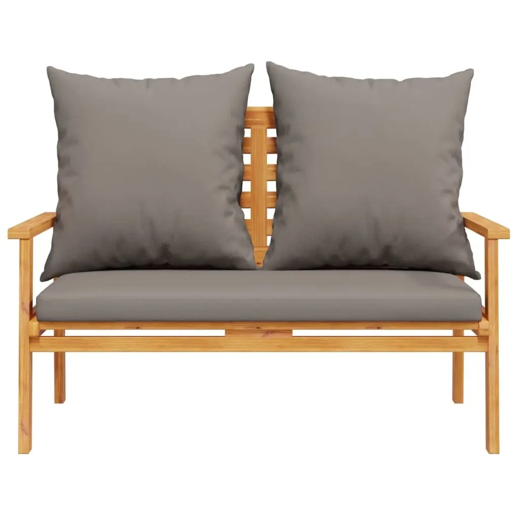 Garden Sofa Bench 120cm Outdoor Seating with Cushion Slatted Design Patio Lounge