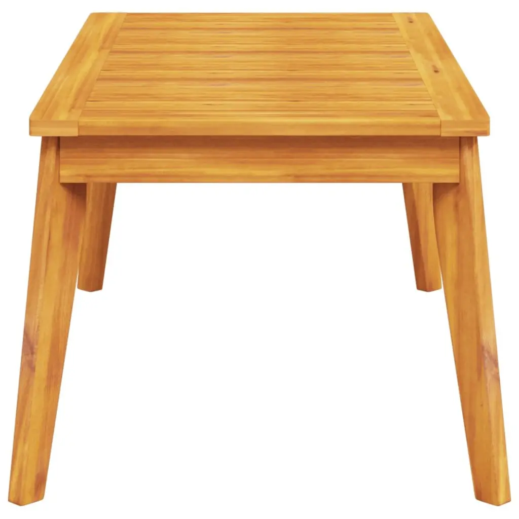 Garden Dining Table Outdoor Use 100x55x45cm Solid Acacia Wood Brown