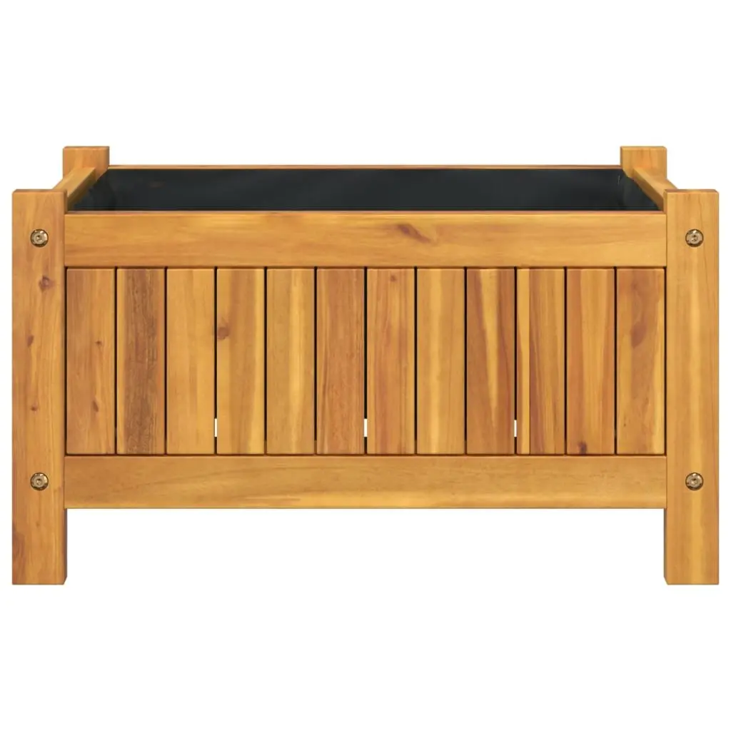 Wooden Garden Planter Box Container Outdoor Patio Balcony Decor Brown 54 x 31 x 30 cm
