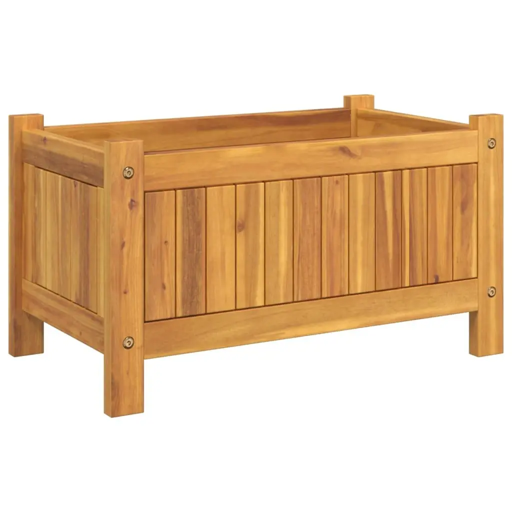 Wooden Garden Planter Box Container Outdoor Patio Balcony Decor Brown 54 x 31 x 30 cm
