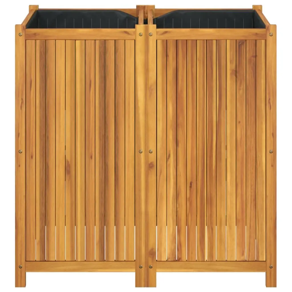 Garden Planter Box Raised Bed Wooden Acacia Brown Outdoor Patio Balcony Decor