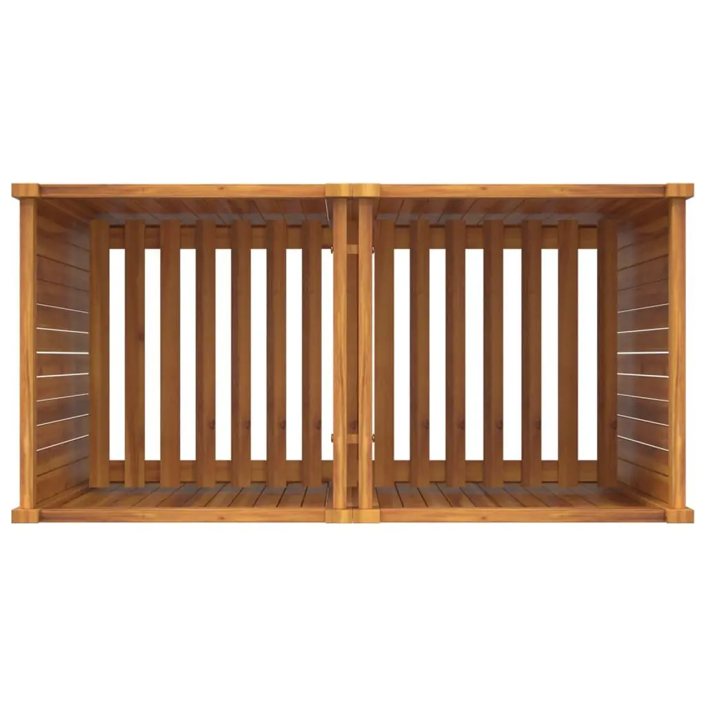 Garden Planter Box Raised Bed Wooden Acacia Brown Outdoor Patio Balcony Decor