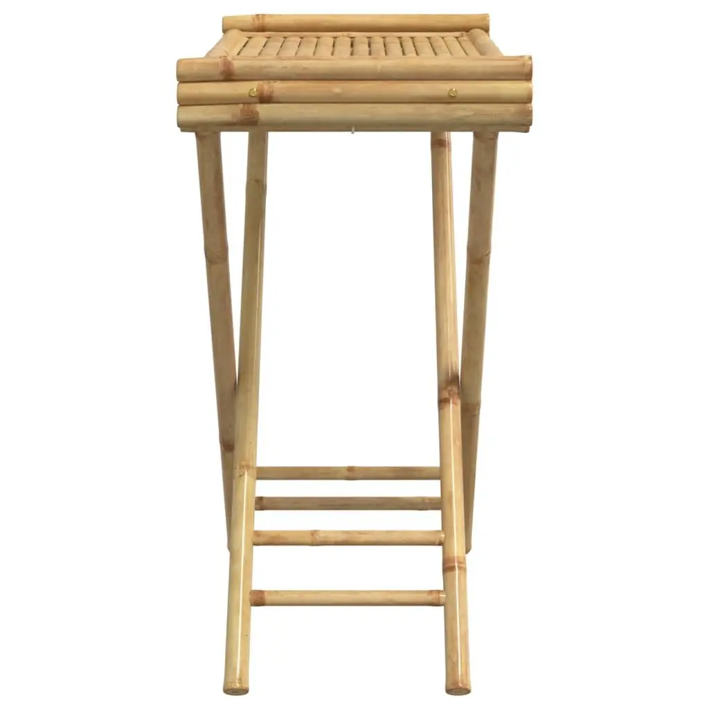 Folding Tray Table Brown Bamboo Portable Garden Patio Indoor Outdoor Furniture