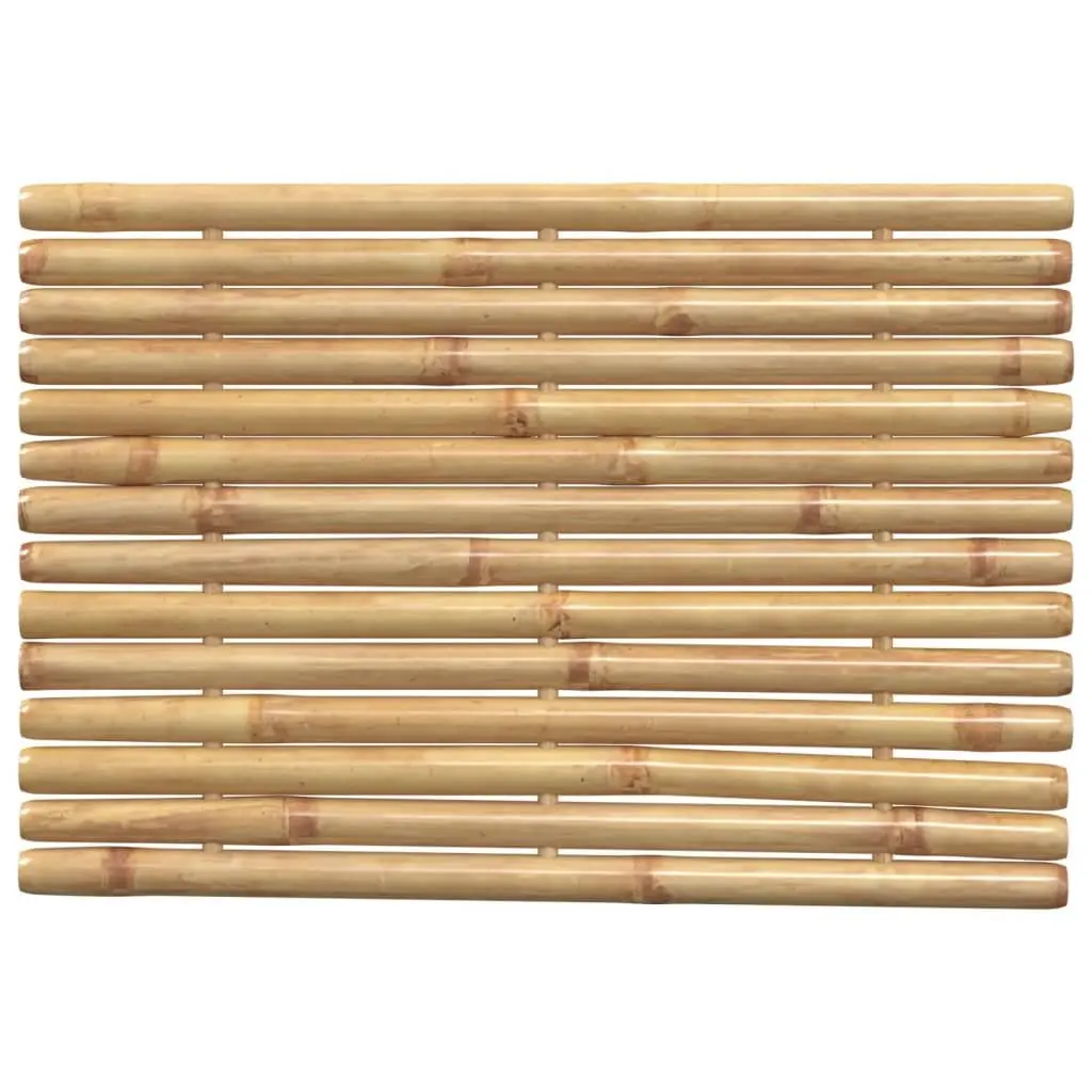 Bamboo Bath Mats 2 pcs 70x50 cm Brown Bathroom Shower Floor Mats Set