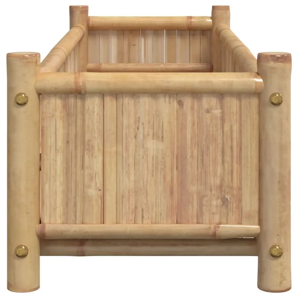 Bamboo Planter Box Outdoor Balcony 100x30x25cm